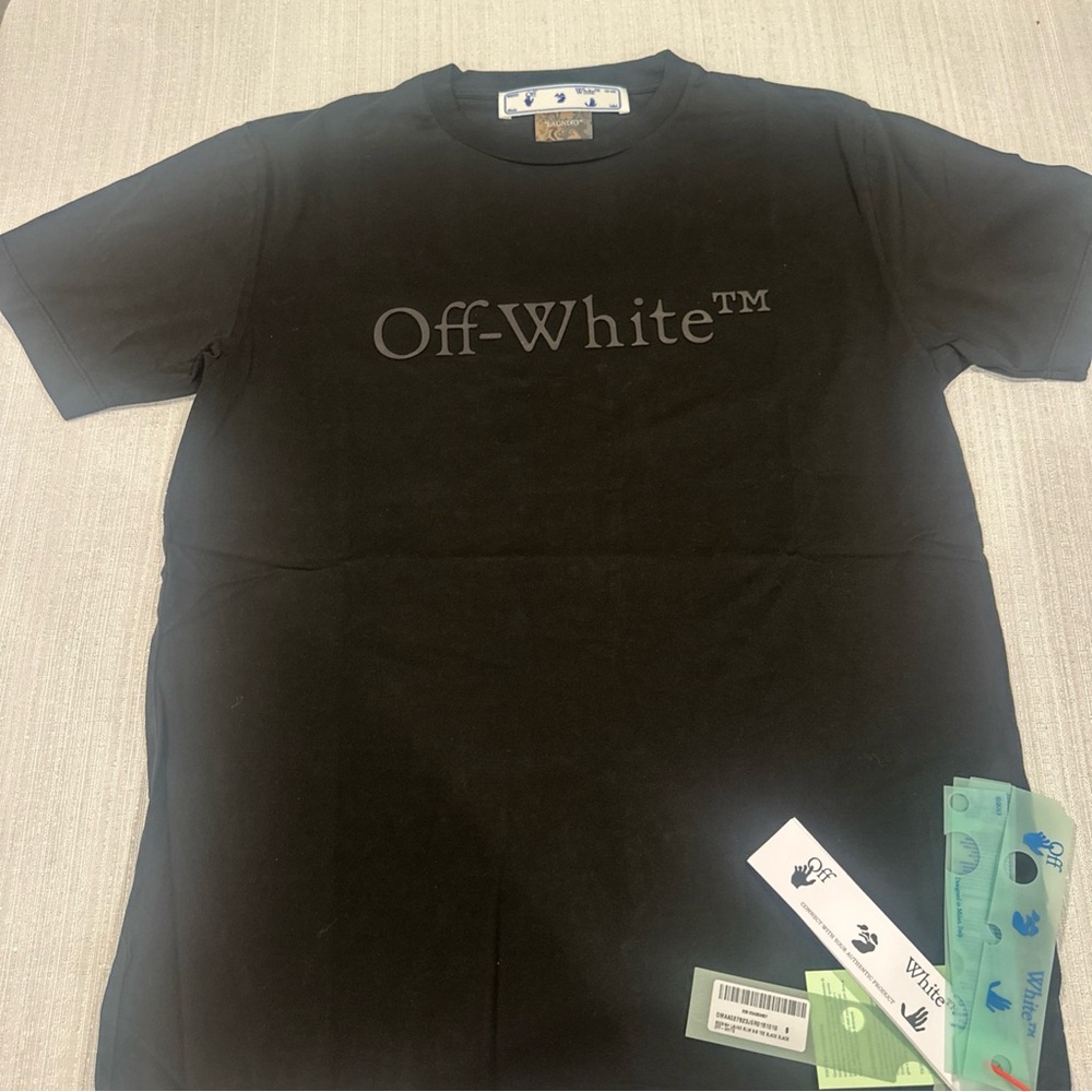 Off-White Black Short Sleeve Tee Size Small